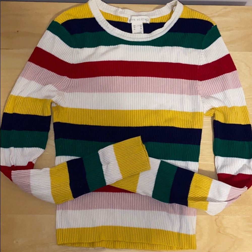 Retro ribbed long sleeve